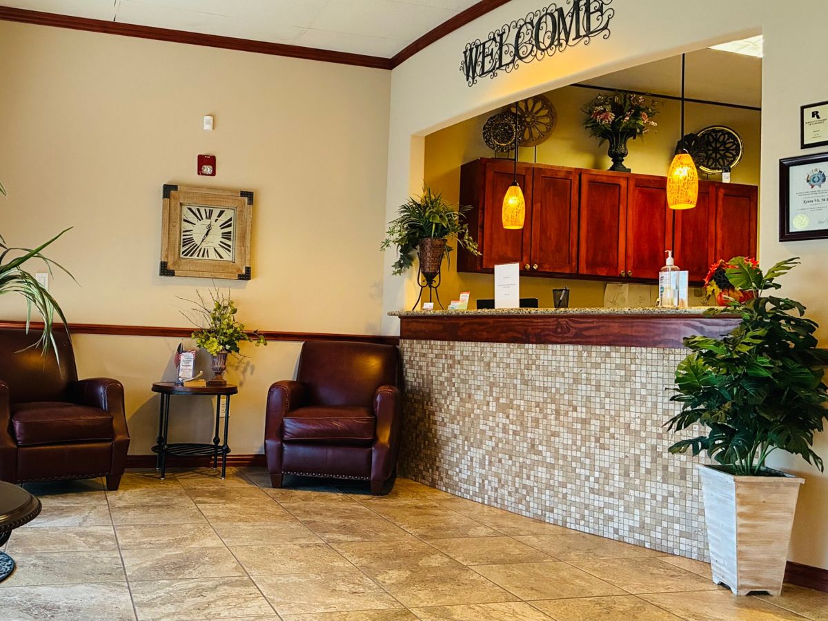Front lobby and check-in desk